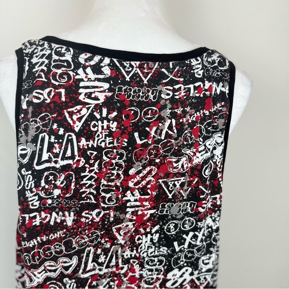 GUESS Los Angeles Tank Top XL City of Angels Graphic Print 100% Cotton - Picture 5 of 9